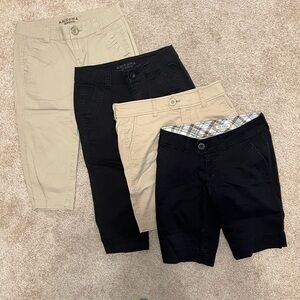 Arizona Jean Company Women’s Vintage' Khaki and Black Capri & Short Set - 4-Pack